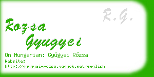 rozsa gyugyei business card